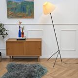 Vintage canvas tripod floor lamp