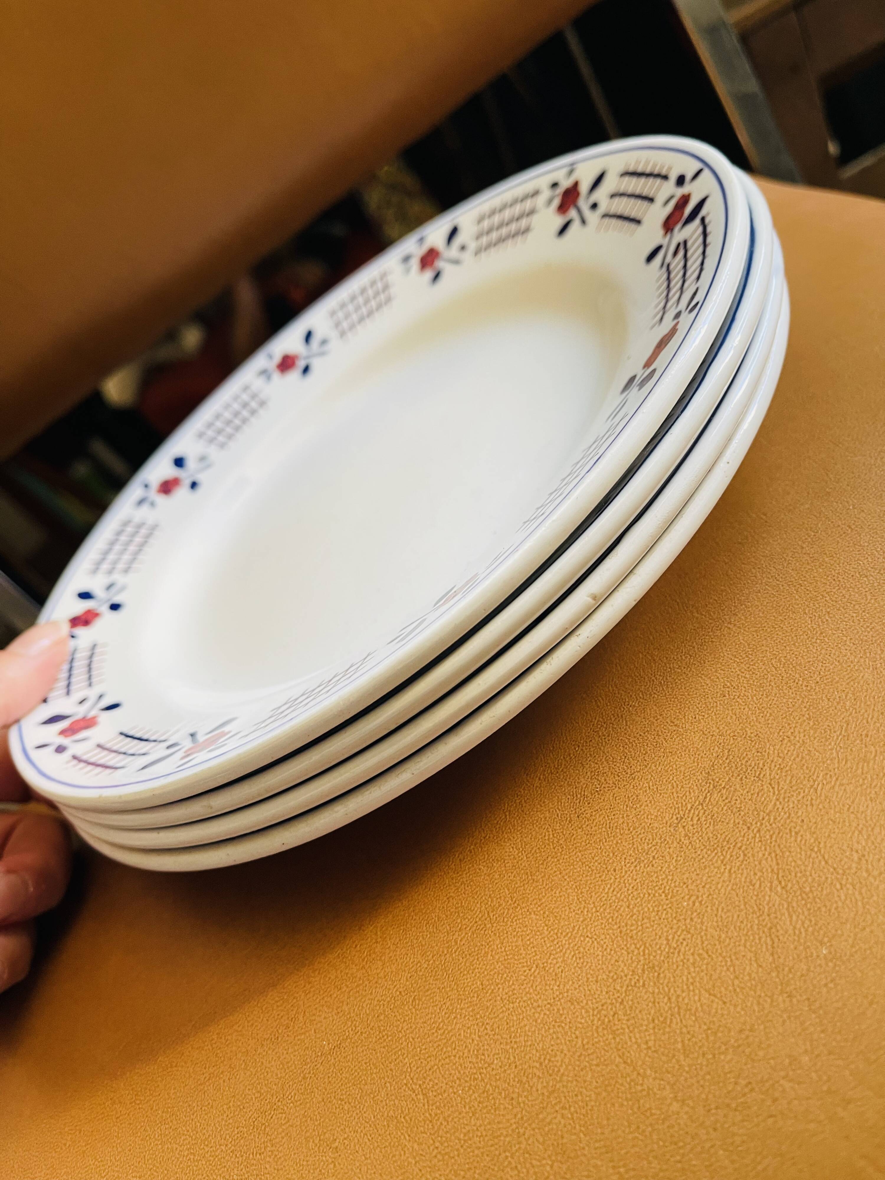 4 vintage plates Niderviller Moselle France