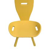 Chaises brutaliste ocre jaune 1960