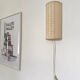 Vintage Swedish textile wall lamps, set of 2