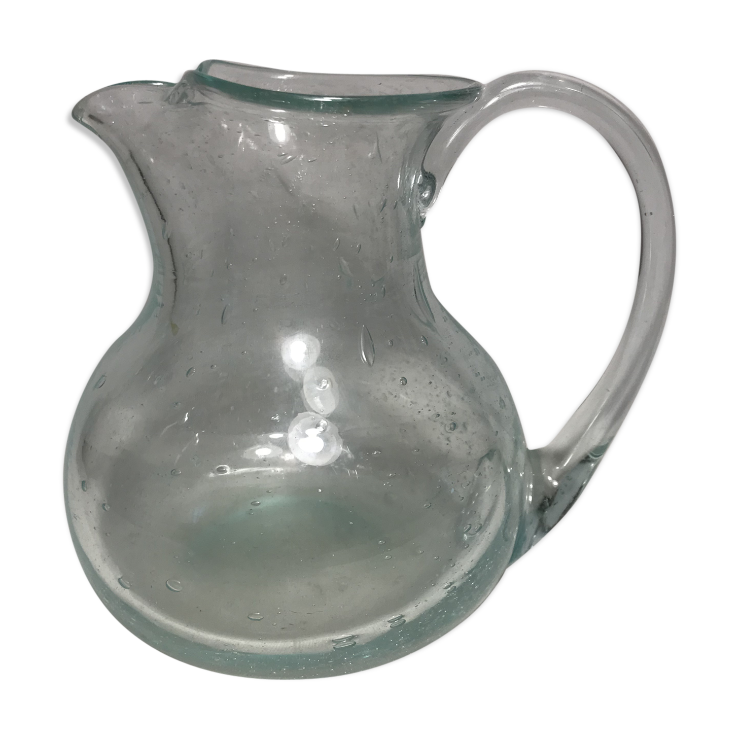 Former pitcher bubble glass breath hand Decoration Vintage decanter