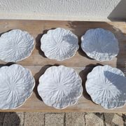 Ensemble de 6 assiettes en barbotine