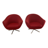 Hukla Jet swivel shell armchairs from the 60s/70s