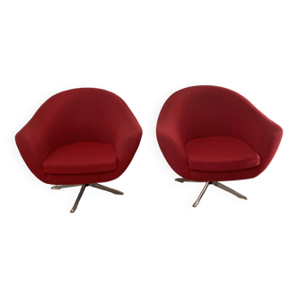 Fauteuils coquille pivotant Hukla Jet années 60/70