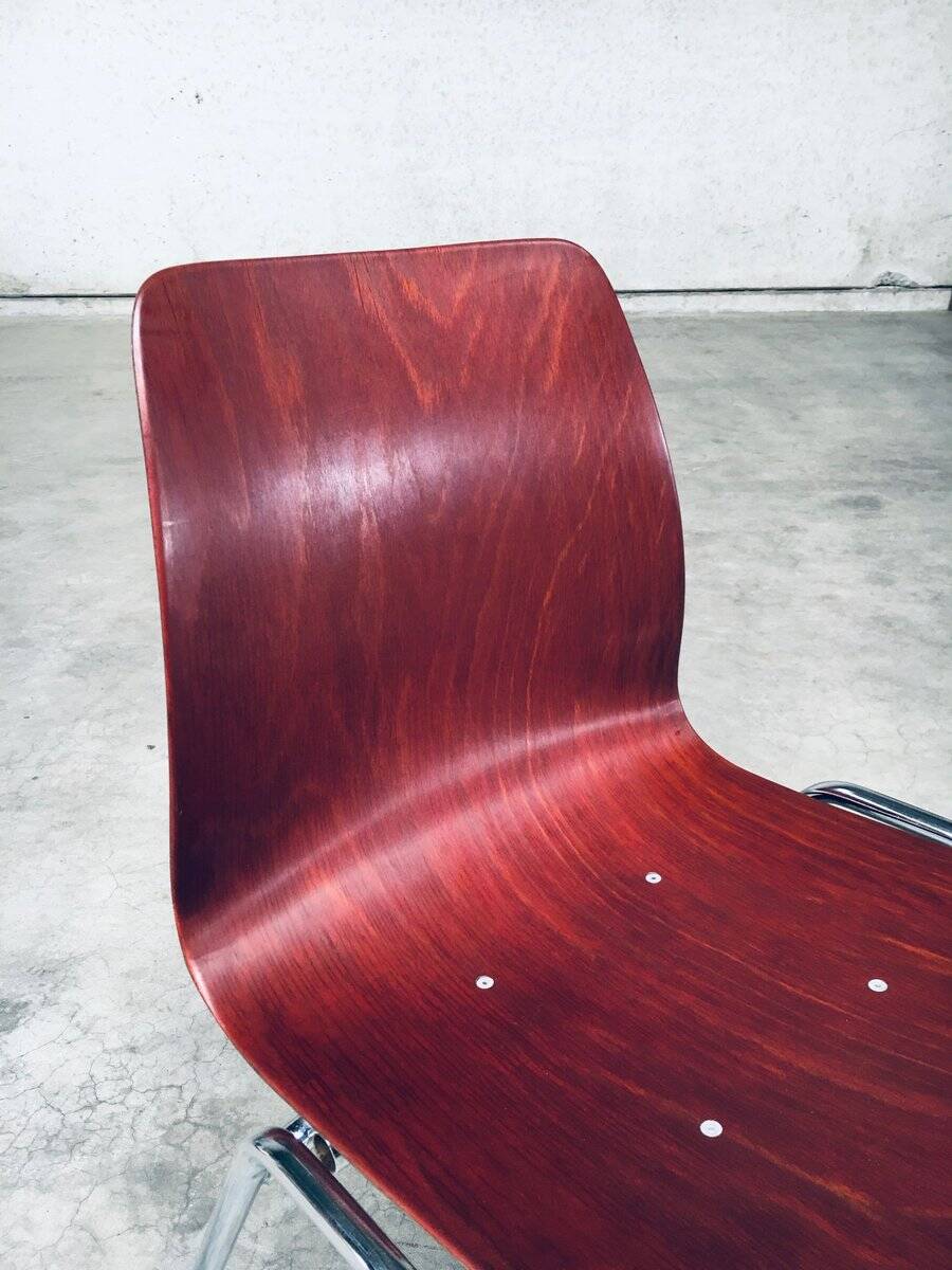 Mid-Century Design Stacking Chairs by Elmar Flötotto for Pagholz, Germany, 1960s, Set of 12