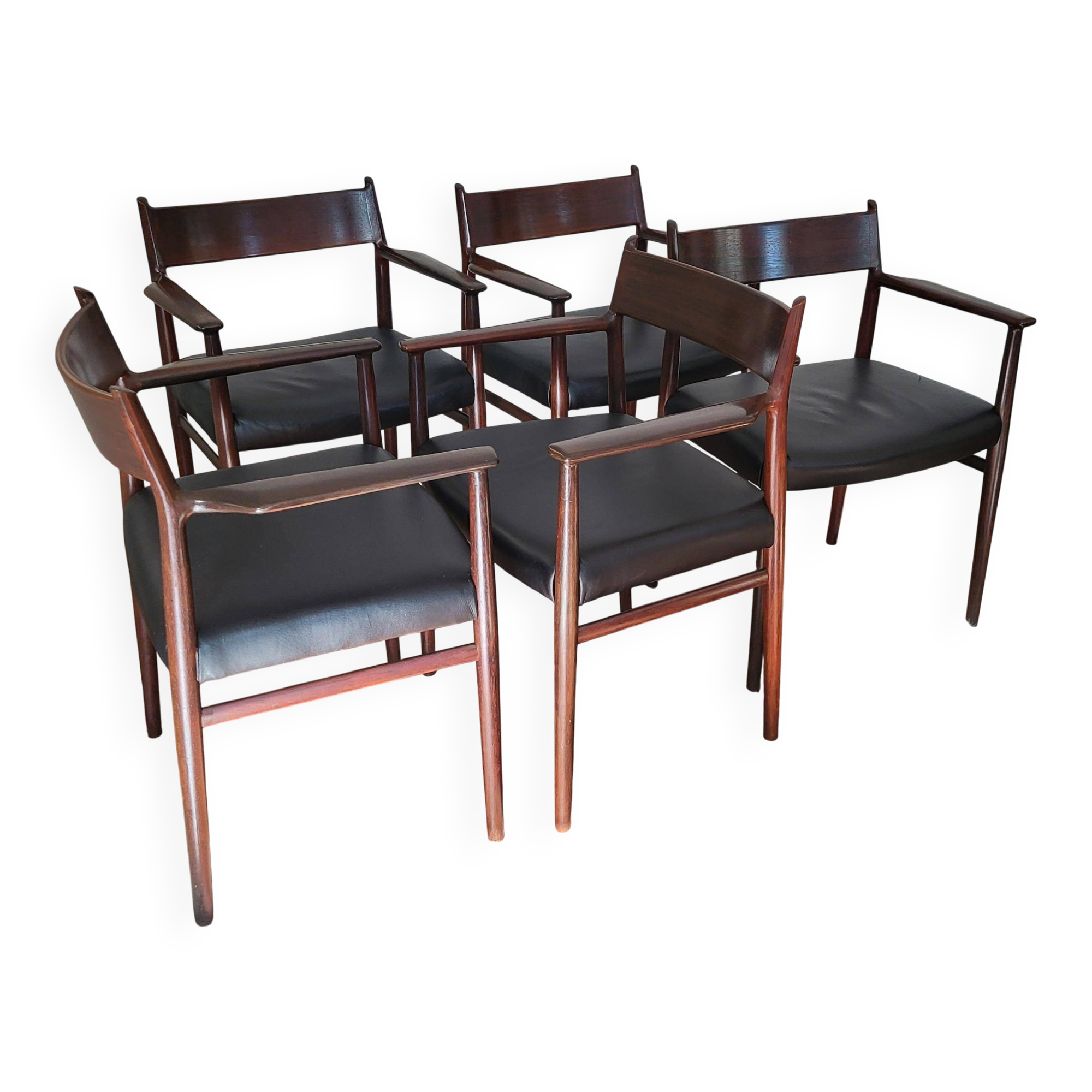 Set table, 5 chairs and 1 armchair - Denmark / Arne Vodder