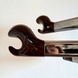 Space age 1970 coat rack in chromed metal and Bakelite