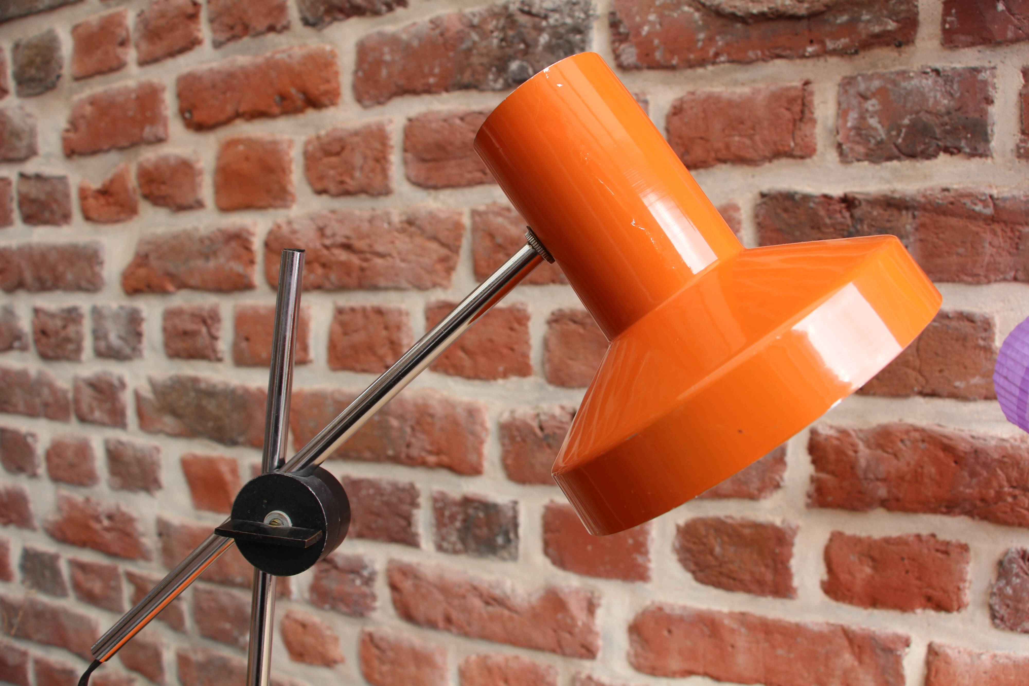 70's orange swing desk lamp