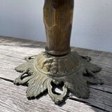 Fringed lamp and bronze base