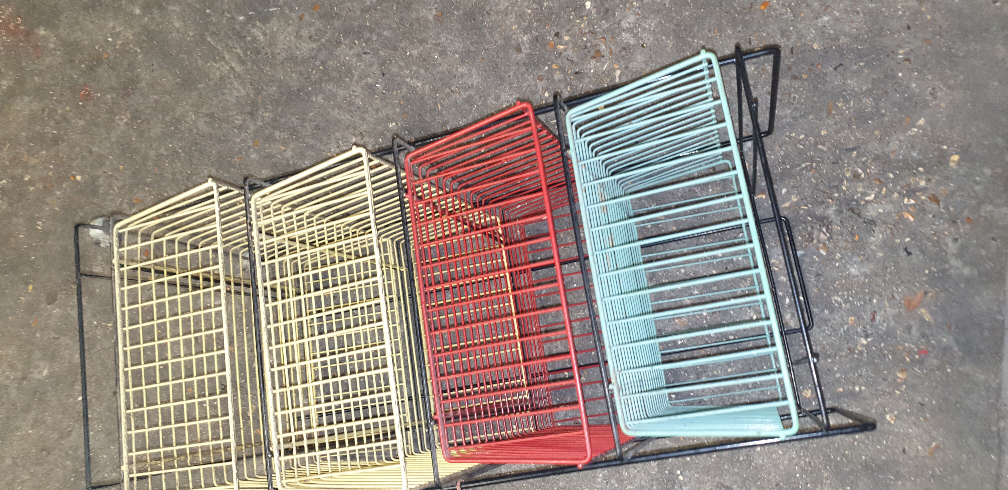Mobile trolley with sliding baskets from the sixties