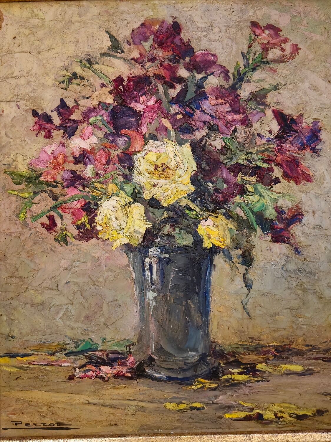 Oil on panel Bouquet