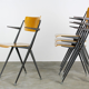 Vintage Pyramid chairs with armrests by Wim Rietveld