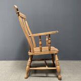Light colored elm wood English Windsor armchair