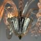 Venetian chandelier in colorless murano glass circa 1940