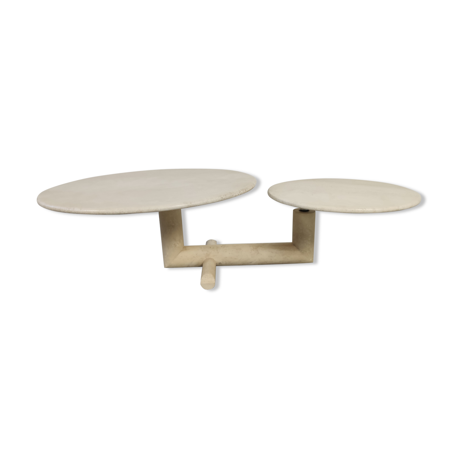 Two modular rotating trays coffee table