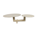 Two modular rotating trays coffee table