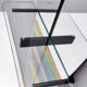 Oval Wall-Mounted Entryway Mirror and Console Table with Glass Top