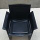 Tito Agnoli Italian black leather design chair