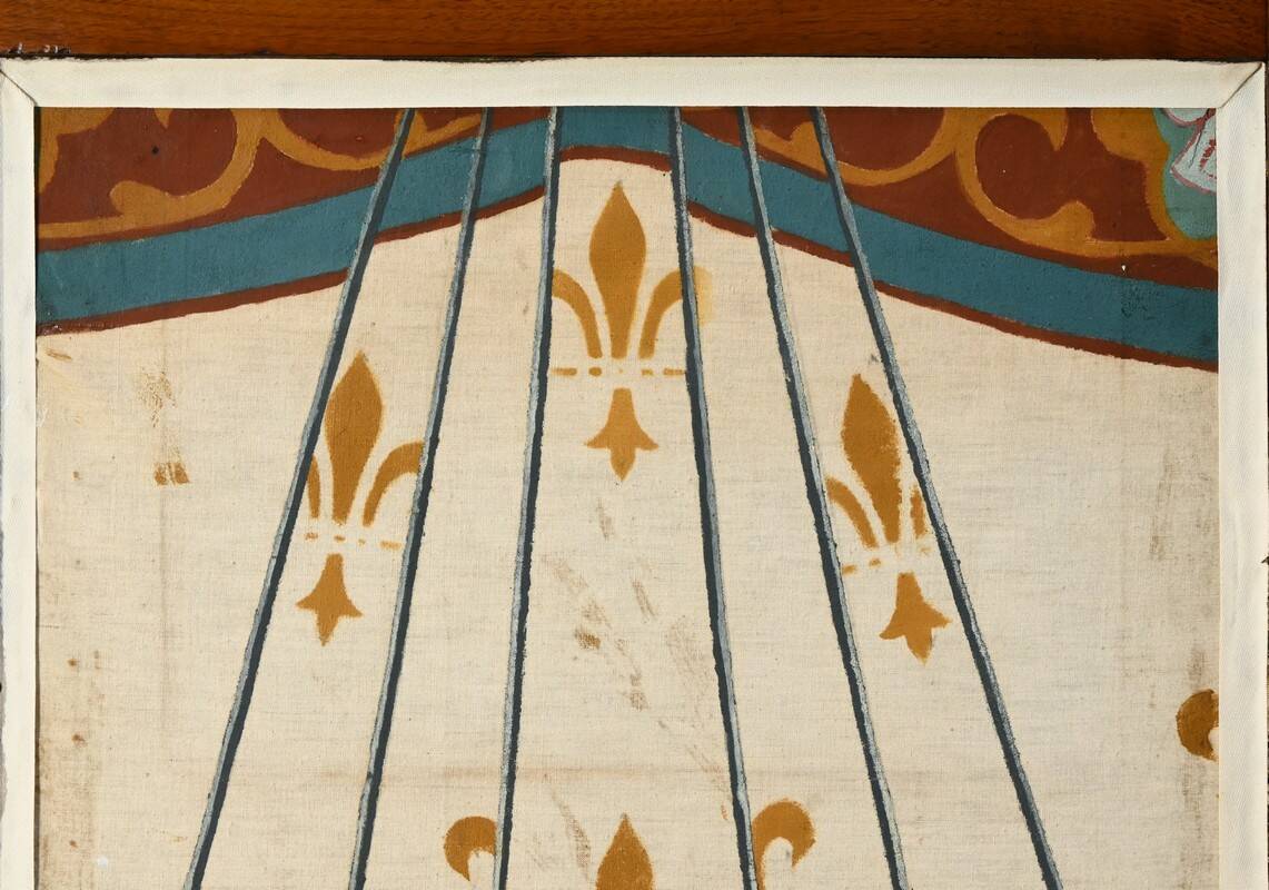 Four-Panel Mahogany Screen – First Part 20th Century