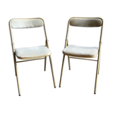 Pair of folding theatre chairs