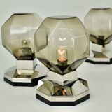 Motoko Ishii brass and glass ceiling light from the 1970s for Staff Leuchten