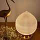 Vintage globe table lamp in holophane glass