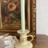 Charming cream and gold thumb candle holder, 1950s
