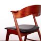 Danish armchair in teak and Skai, by Henning Kjaernulf for Korup Stolefabr.