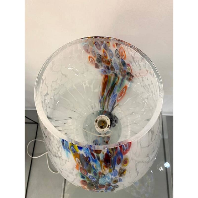 Contemporary Murano Glass Style Venetian Multicolored Millefiori Murrine Table Lamp