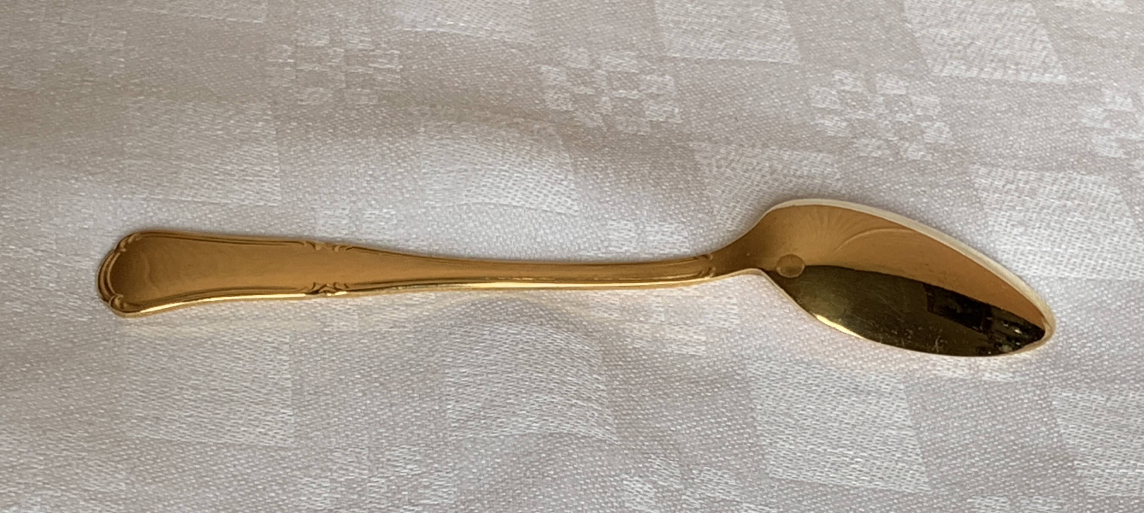 Gold plated teaspoons