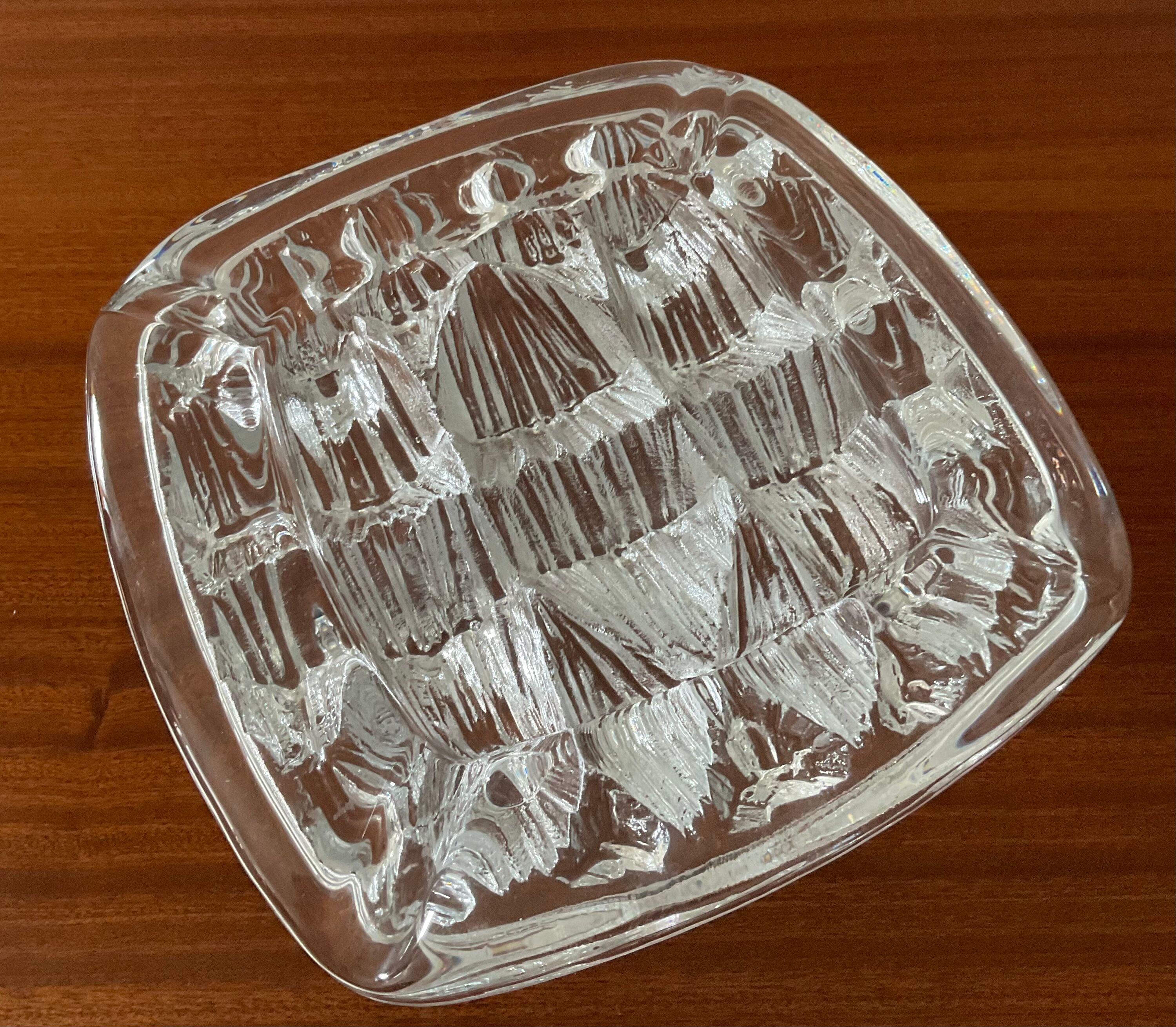 Empty vintage molded glass pocket