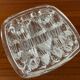 Empty vintage molded glass pocket
