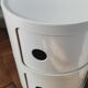 Pair of vintage white/cream Componibili bedside tables - Kartell