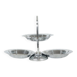 Mid Century Foldable Cake Stand Snack Etagère 3 Levels Chrome