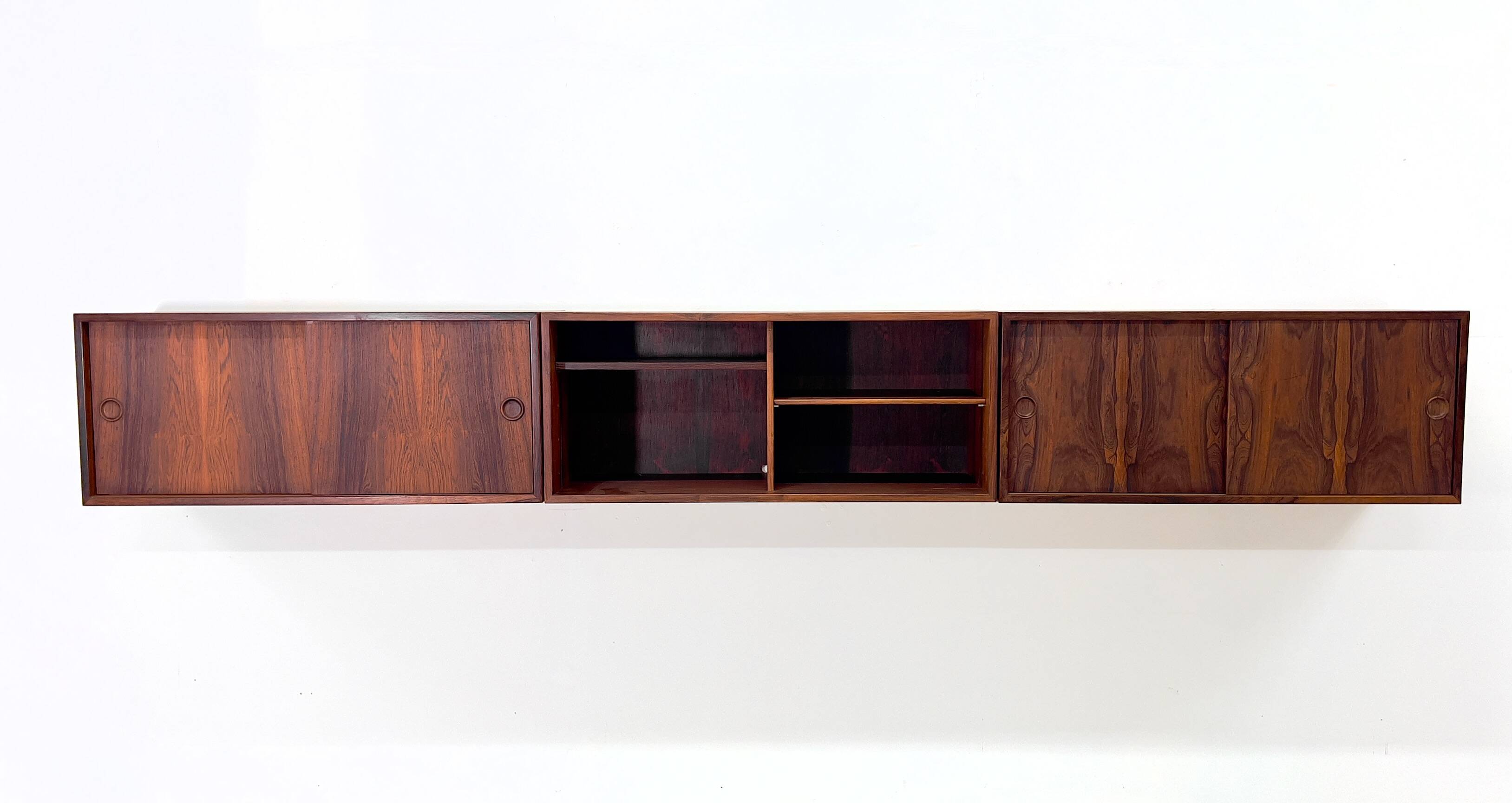 Danish Kai Kristiansen Rosewood Wall Units By Feldballes, 1960s.