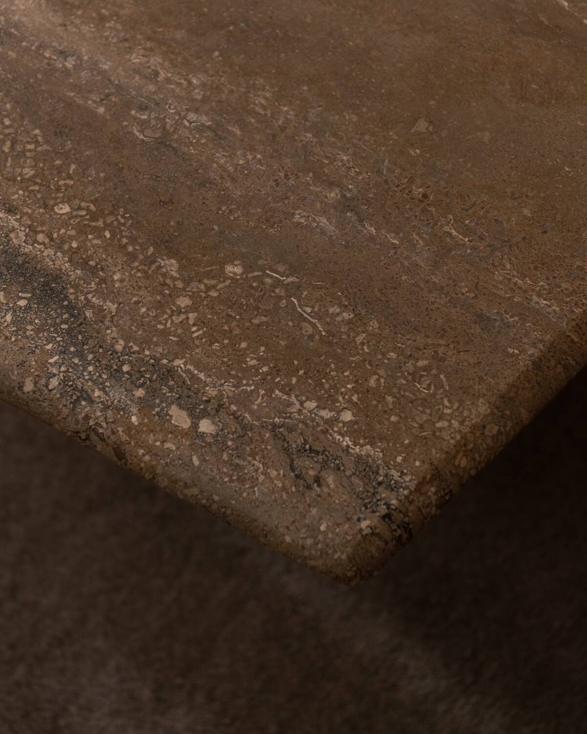 Vintage travertine coffee table · Italian style, 1970s