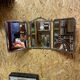 Vintage beveled barber triptych mirror from the 1950s