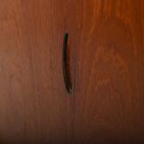 High Quality Danish Highboard with Brass Handle Inlays 1950s