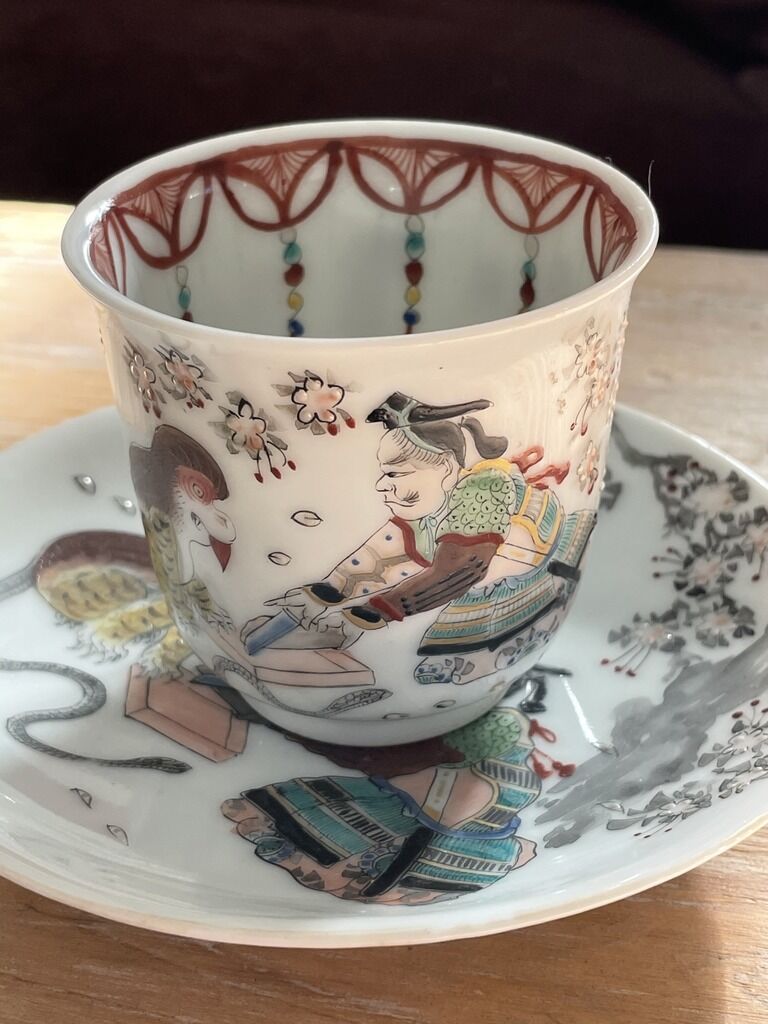 Japanese-decorated teacup