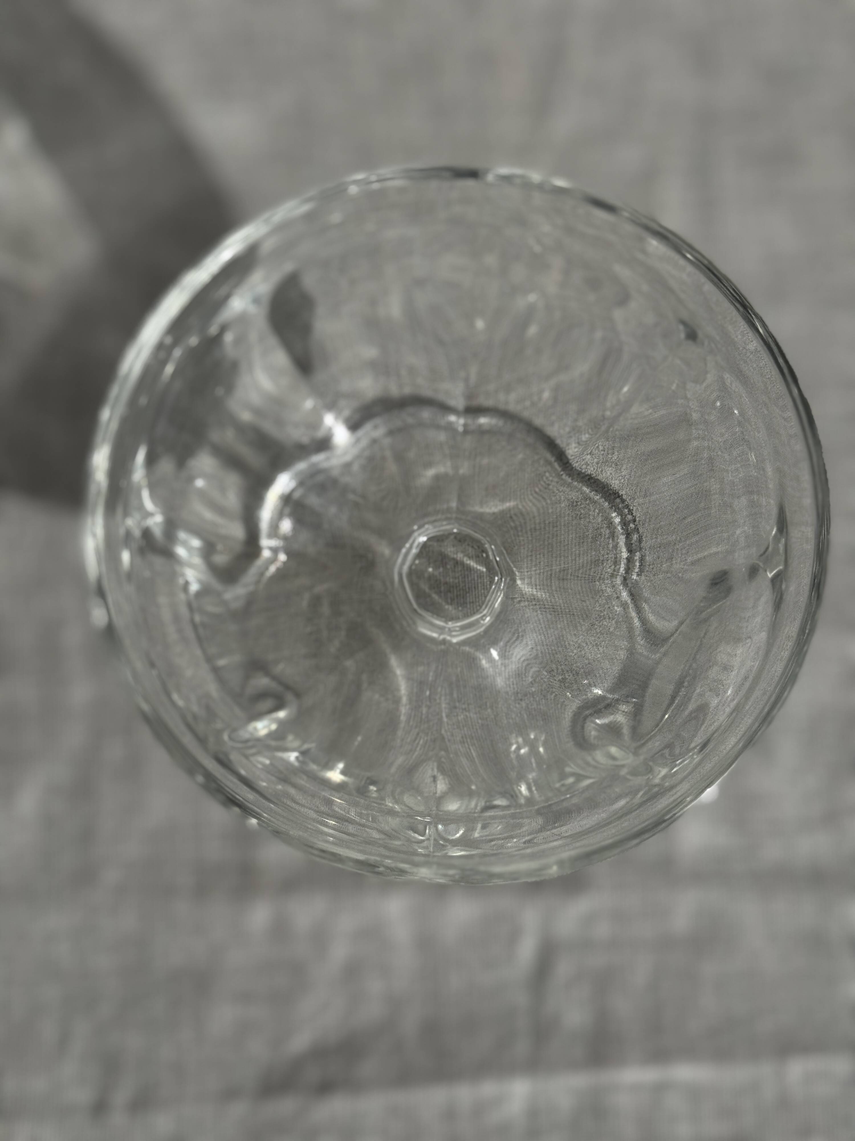 Set of 10 small vintage glass ice cream bowls.