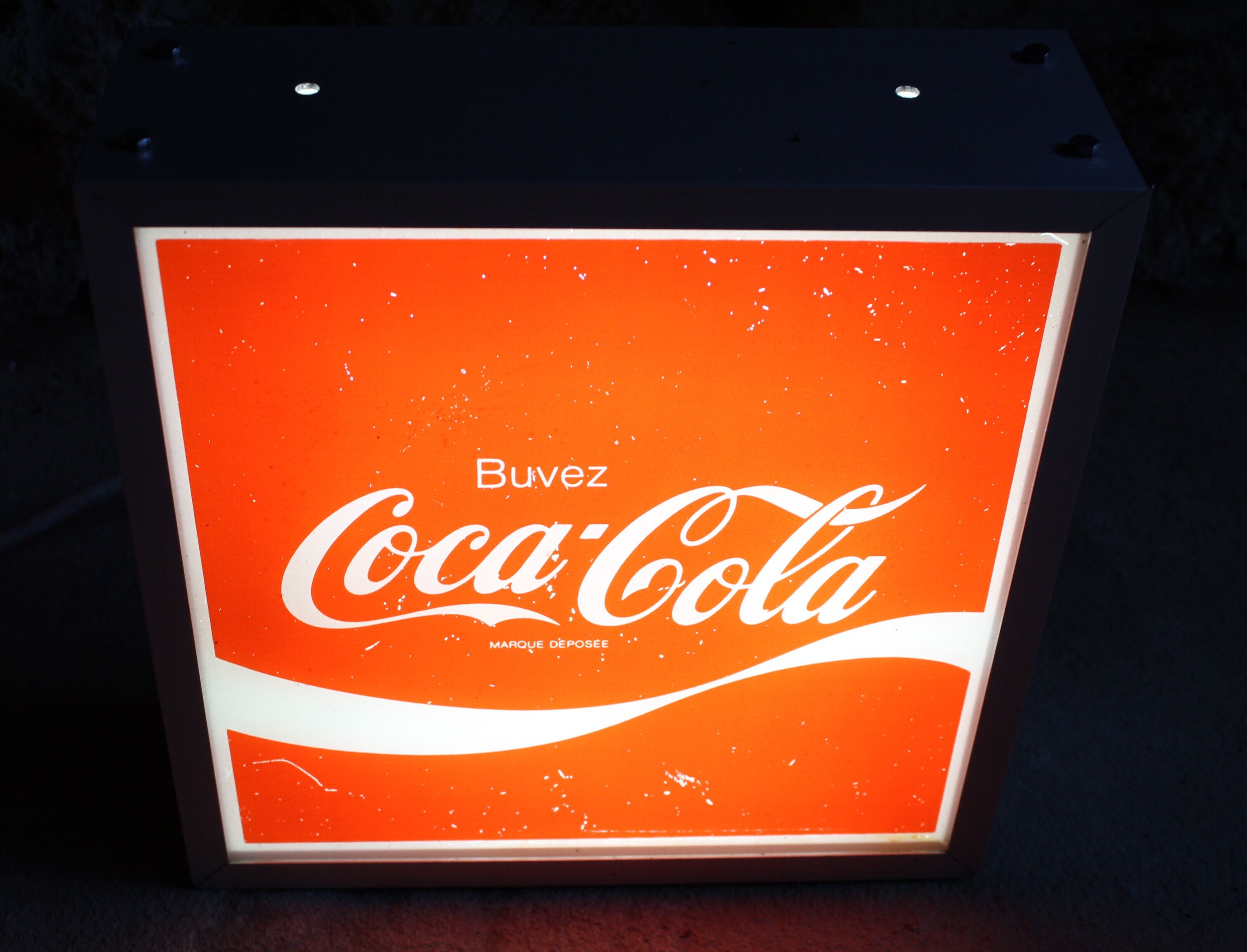 Illuminated sign Coca Cola 1970