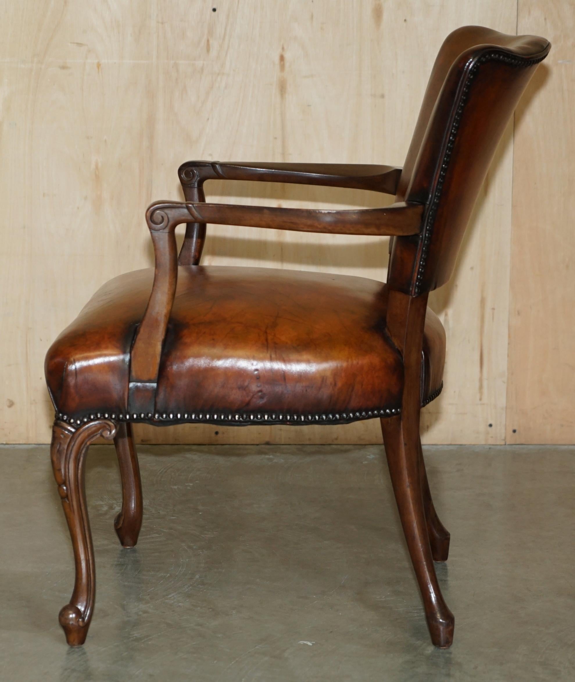 Restored leather office chair, Victorian era
