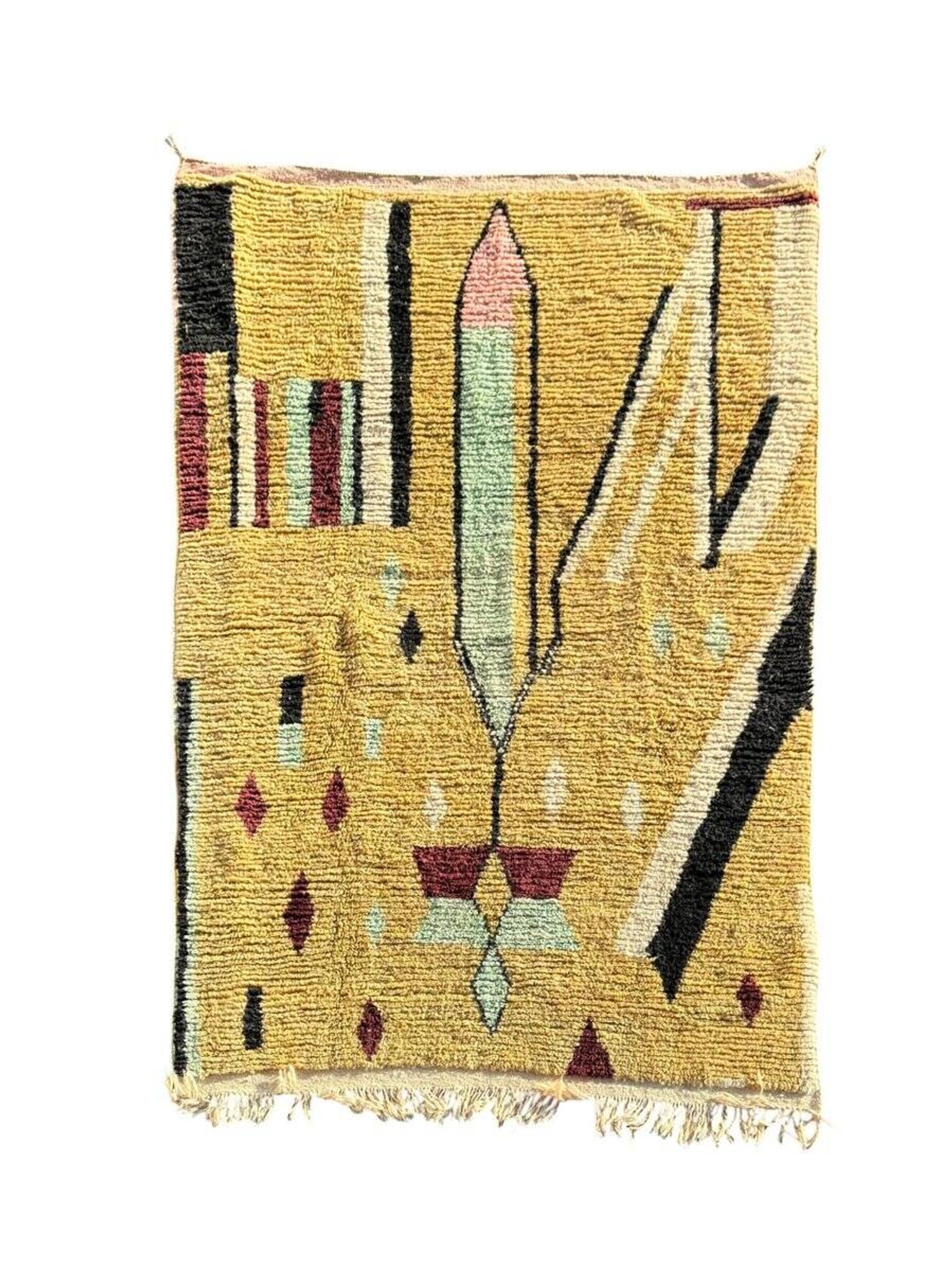 Tapis berbère marocain boujad  moderne en laine