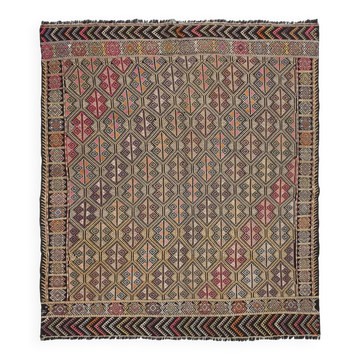 Tapis Kilim turc 6x7, 180x207 cm