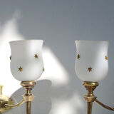 Pair of brass applique Maison Lunel