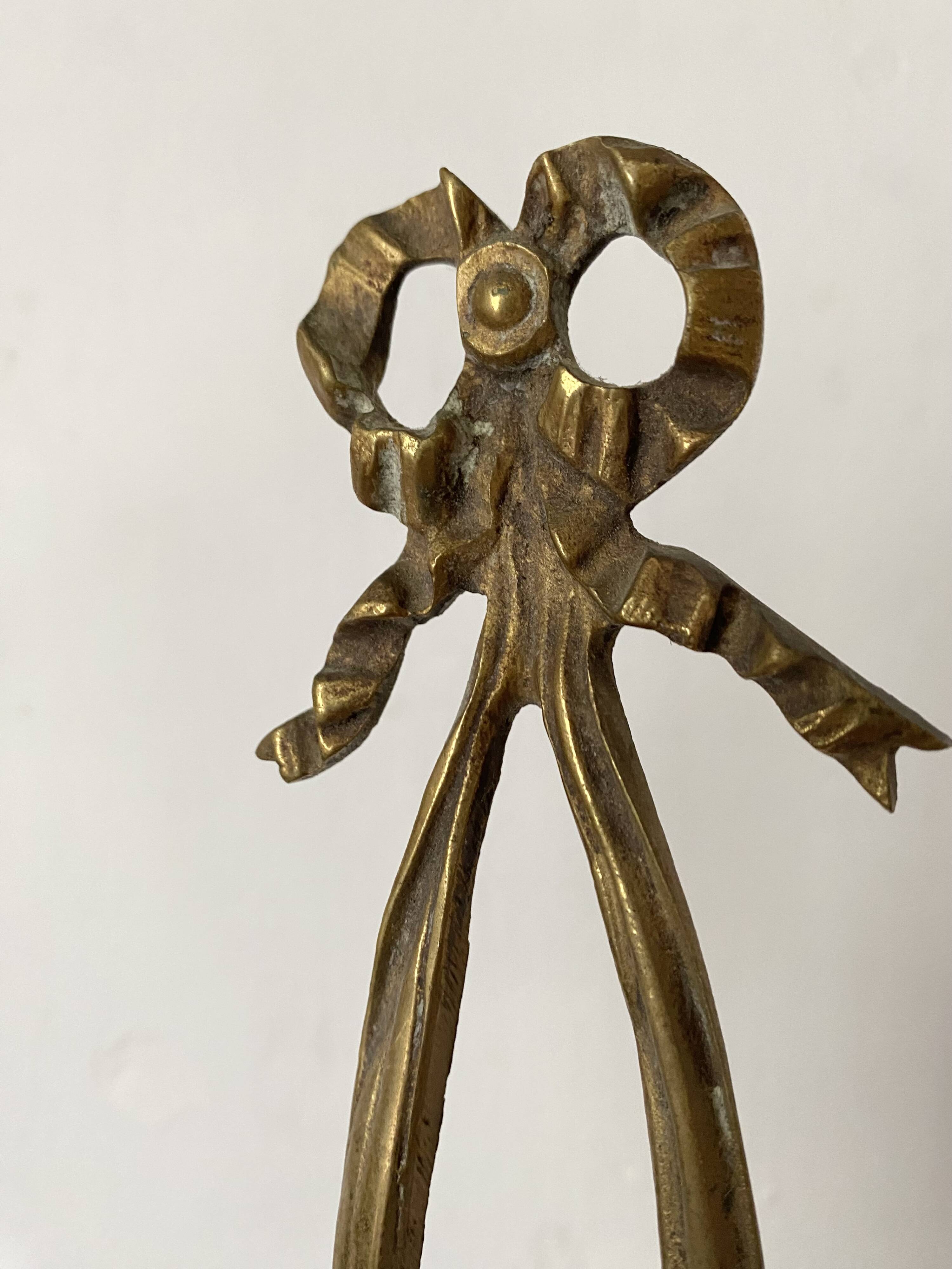 Pair of antique gilt bronze wall lights, Louis XVI style