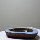 Cendrier céramique artisanale et verre fondu vintage Pieter Groeneveldt