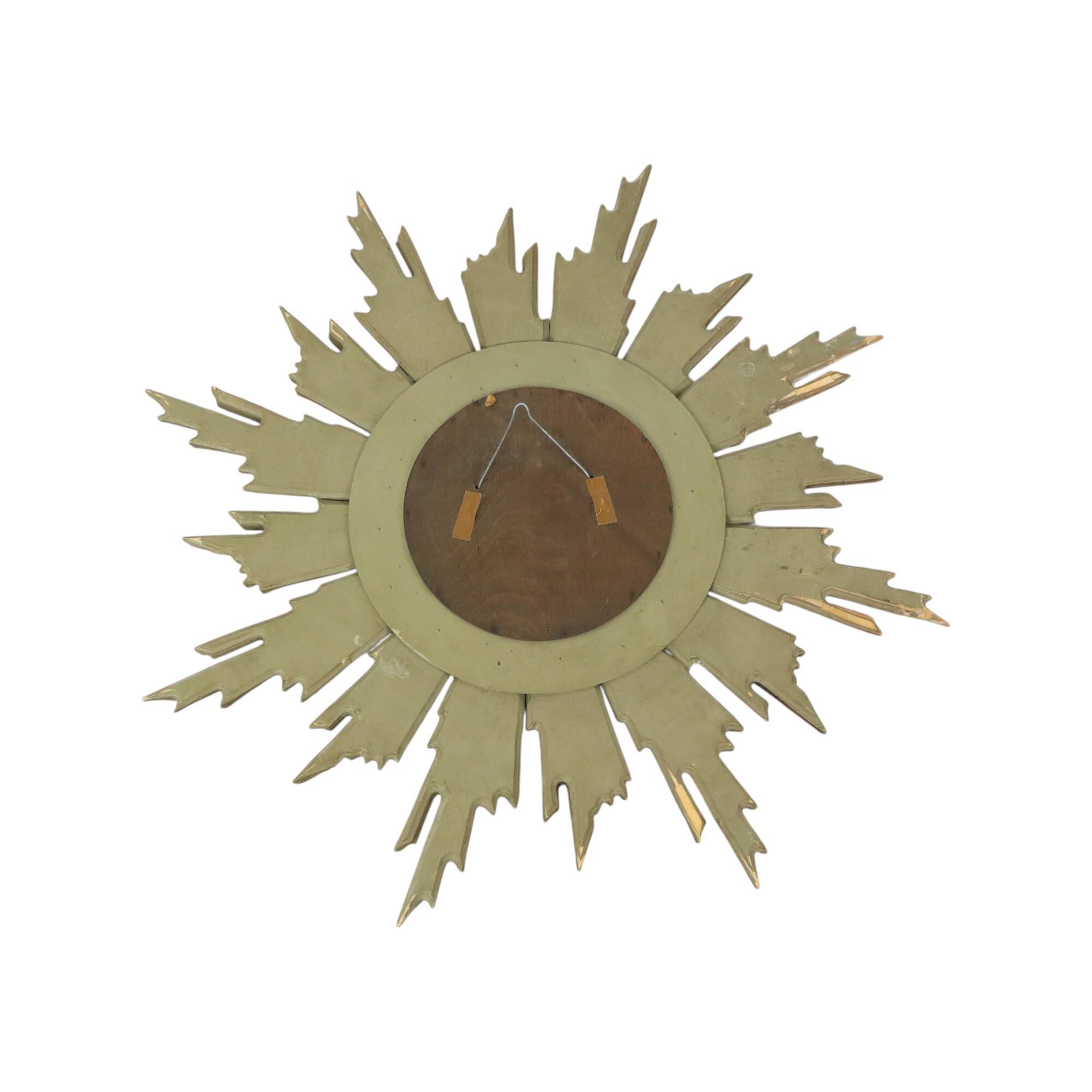 Large Wooden Sun Mirror Sunburst Deknudt Gold Leaf 70cm