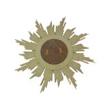 Large Wooden Sun Mirror Sunburst Deknudt Gold Leaf 70cm