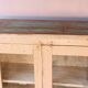 Antique display cabinet in bleached cream teak from Burma.
